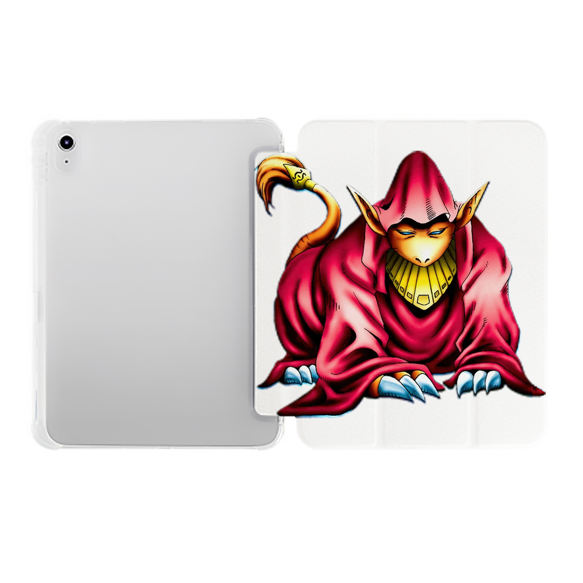 （画像用） 遊☆戯☆王 Yu-Gi-Oh! IPad ケース ペン収納付き 三つ折りスタンド PUレザー×シリコン 対応機種9.5/10.5/10.9インチ